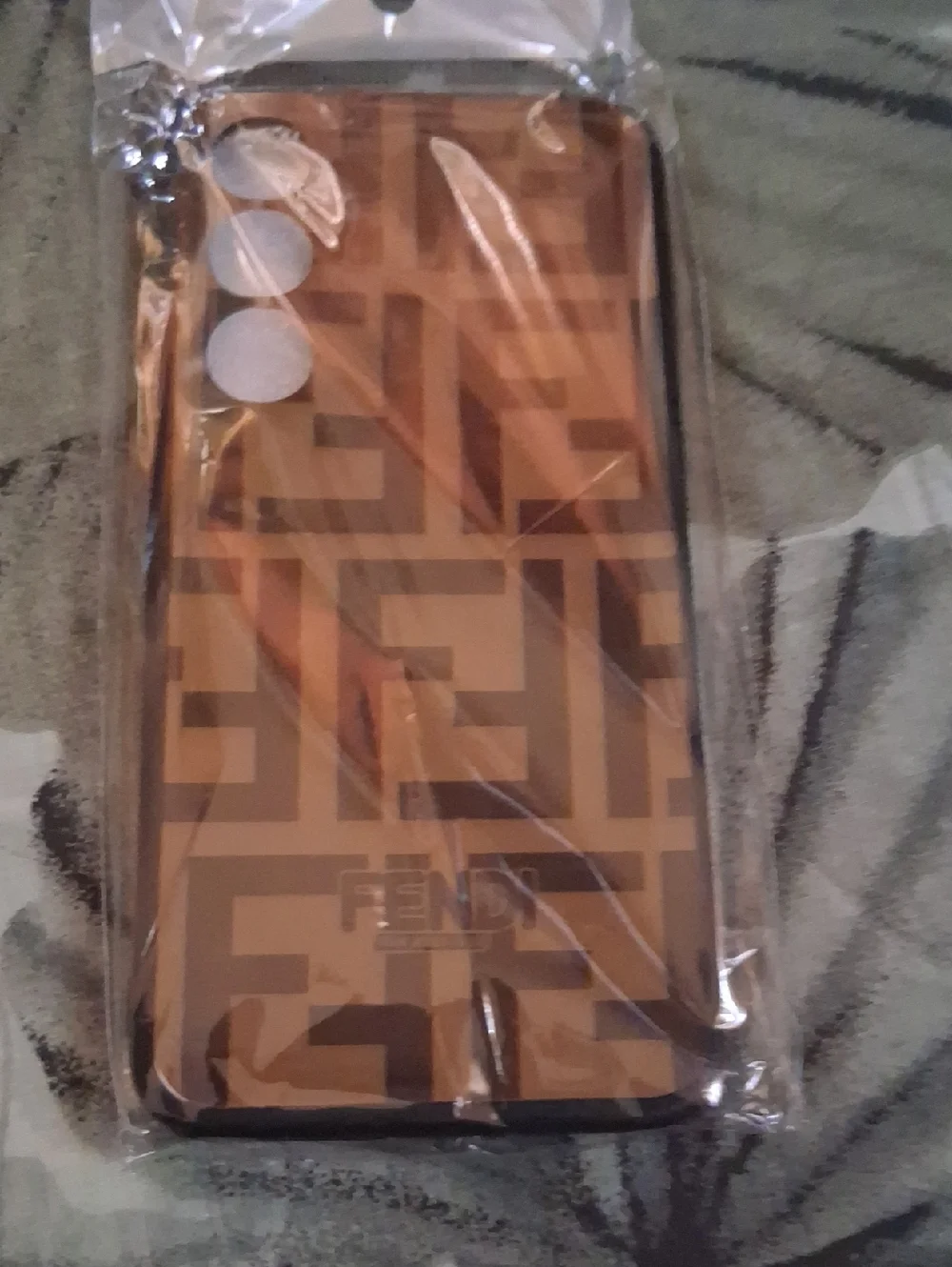 Fendi Brown & Black FF Logo Pattern Phone Case Galaxy S24